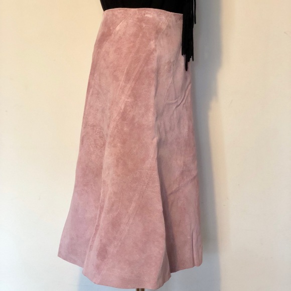 Danier Dusty Rose Suede Skirt - Picture 8 of 8